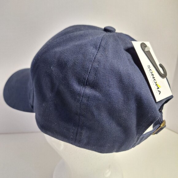 Cool Cat Lady Sonoma Womens Adjustable Baseball Cap Navy Embroidered 100% Cotton - Picture 4 of 9
